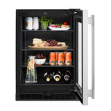 24" Undercounter Refrigerator with Glass Door - (KURR324SSB)