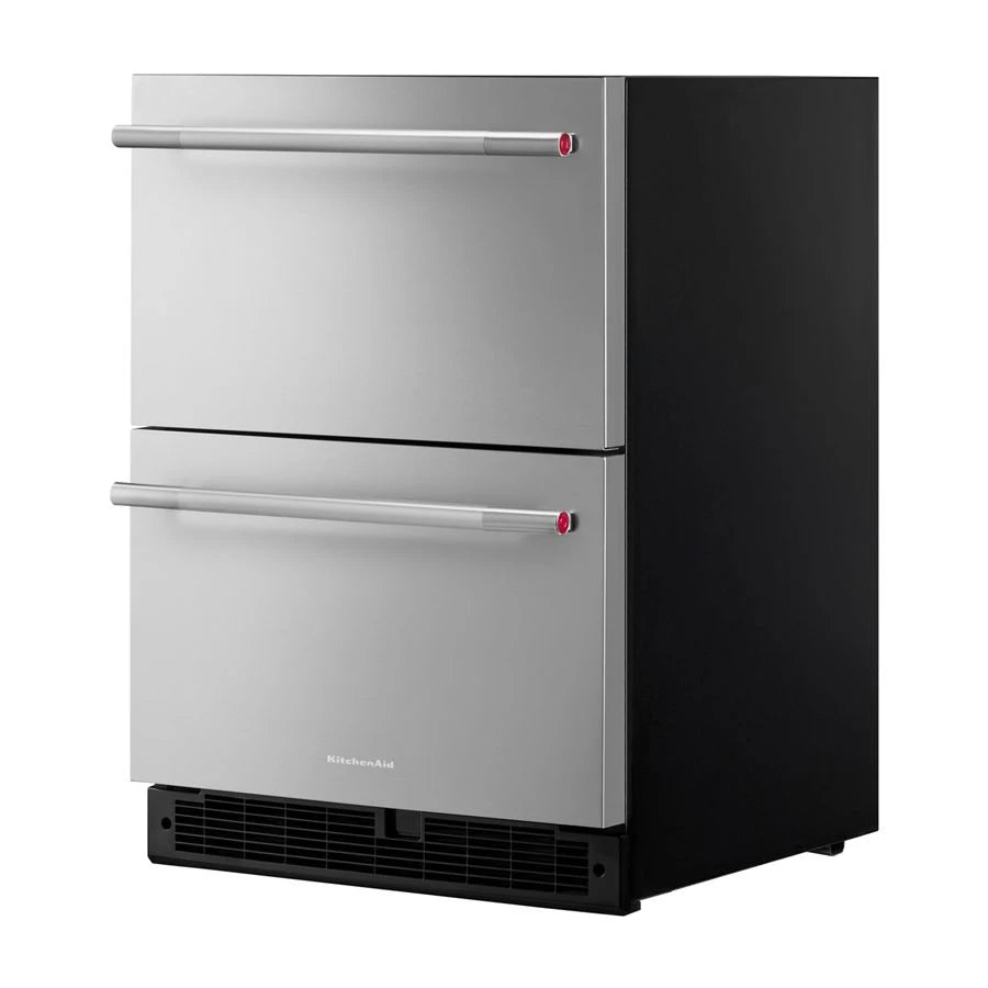 24" Stainless Steel Undercounter Double-Drawer Refrigerator - (KURT524SSB)