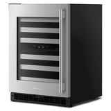24" Undercounter Wine Cellar with Full-Extension Metal-Front Racks - (KUWL324SSB)