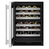 24" Undercounter Wine Cellar with Full-Extension Metal-Front Racks - (KUWL324SSB)