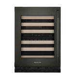 24" Undercounter Wine Cellar with Full-Extension Wood-Front Racks - (KUWL524SBE)