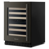 24" Undercounter Wine Cellar with Full-Extension Wood-Front Racks - (KUWL524SBE)