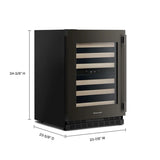 24" Undercounter Wine Cellar with Full-Extension Wood-Front Racks - (KUWL524SBE)