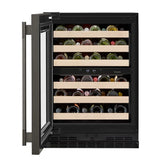 24" Undercounter Wine Cellar with Full-Extension Wood-Front Racks - (KUWL524SBE)