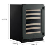 24" Undercounter Wine Cellar with Full-Extension Wood-Front Racks - (KUWL524SJP)