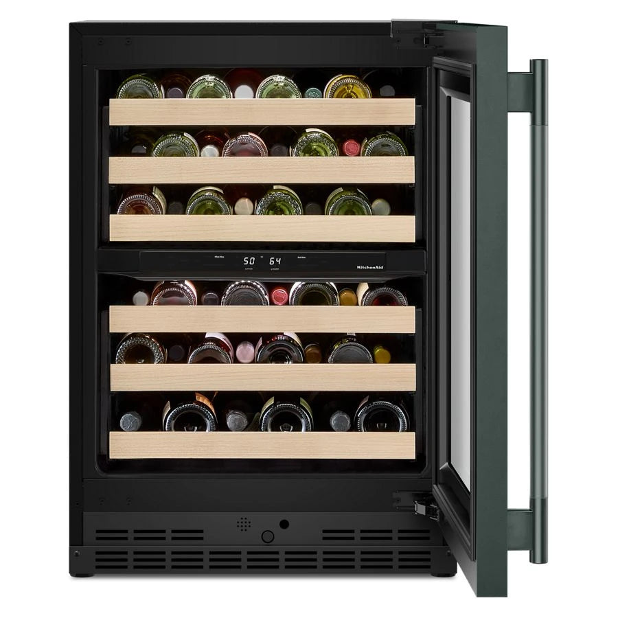 24" Undercounter Wine Cellar with Full-Extension Wood-Front Racks - (KUWR524SJP)