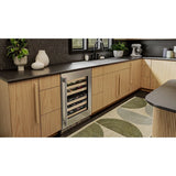 24" Undercounter Wine Cellar with Full-Extension Wood-Front Racks - (KUWR524SPS)