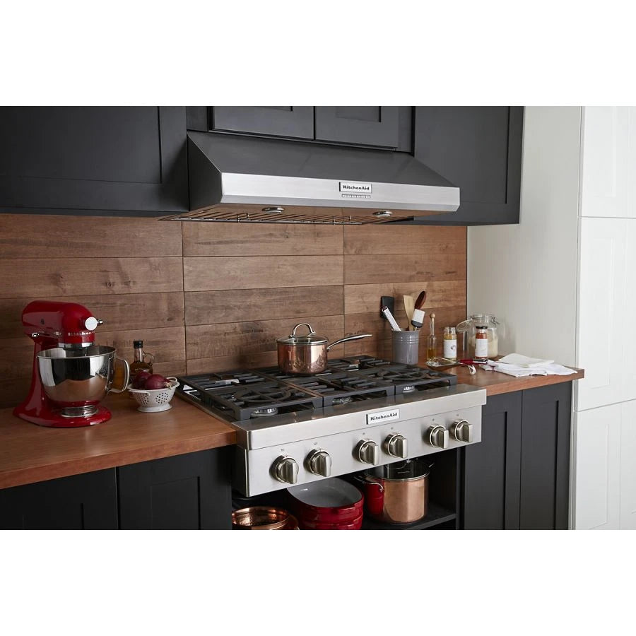 36" 585 CFM Motor Class Commercial-Style Under-Cabinet Range Hood System - (KVUC606KSS) - KITCHENAID