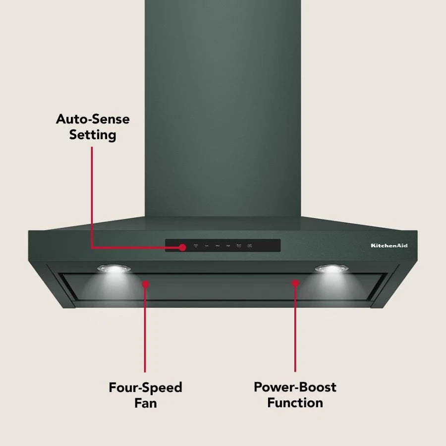 KitchenAid® 30-inch Wall-Mount, 4-Speed Canopy Hood - (KVWC730SJP)