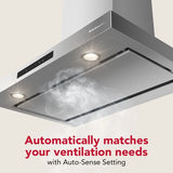 KitchenAid® 30-inch Wall-Mount, 4-Speed Canopy Hood - (KVWC730SSS)