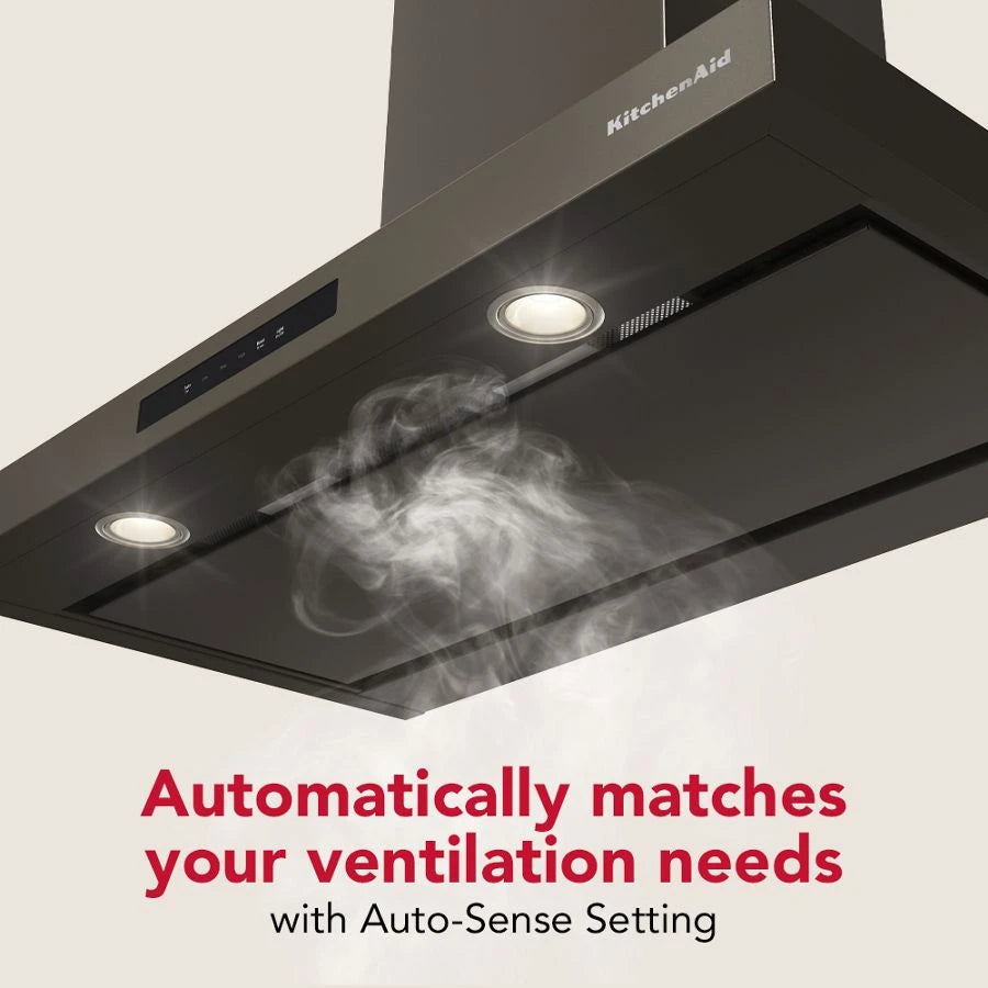 KitchenAid® 36-inch Wall-Mount, 4-Speed Canopy Hood - (KVWC736SBE)