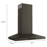 KitchenAid® 36-inch Wall-Mount, 4-Speed Canopy Hood - (KVWC736SBE)