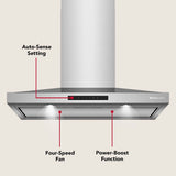 KitchenAid® 36-inch Wall-Mount, 4-Speed Canopy Hood - (KVWC736SJP)