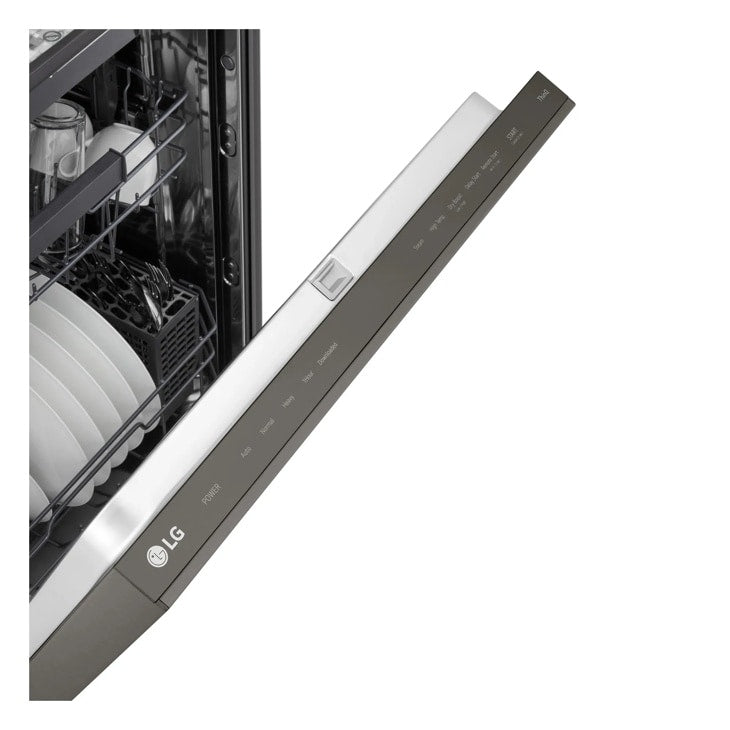 24" Top Control Dishwasher, FlushFit, 1-Hour Wash & Dry, QuadWash Pro, Pocket Handle - (LDNPM545D)