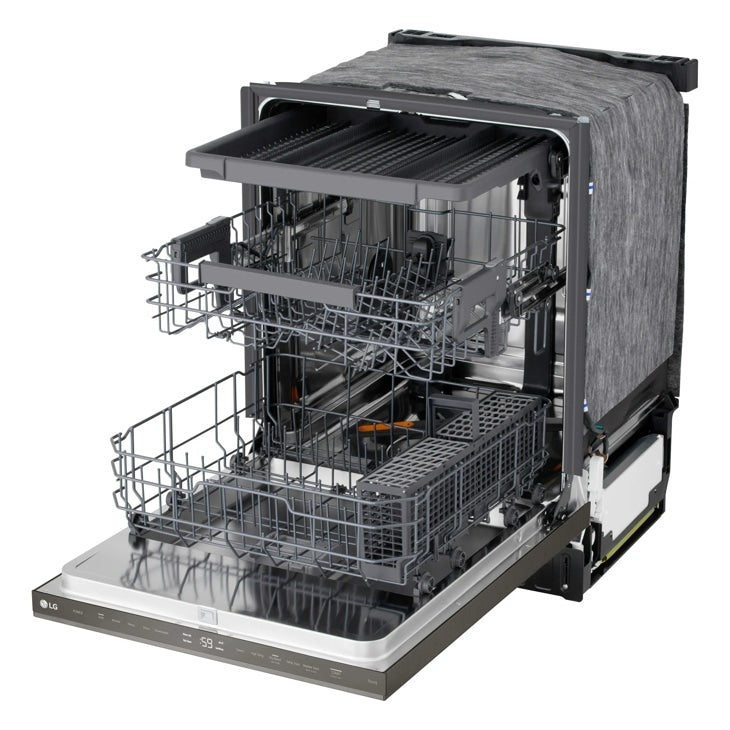 24" Top Control Dishwasher, FlushFit, 1-Hour Wash & Dry, QuadWash Pro, Pocket Handle - (LDNPM545D)