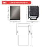 24" Top Control Dishwasher, FlushFit, 1-Hour Wash & Dry, QuadWash Pro, Towel Bar Handle - (LDNTM545D)