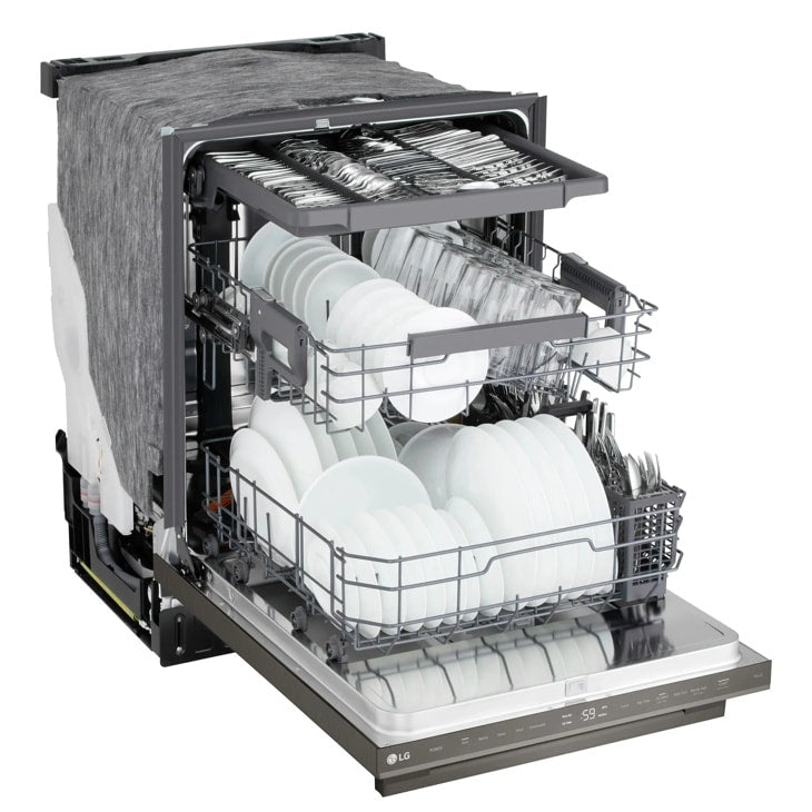 24" Top Control Dishwasher, FlushFit, 1-Hour Wash & Dry, QuadWash Pro, Towel Bar Handle - (LDNTM545D)