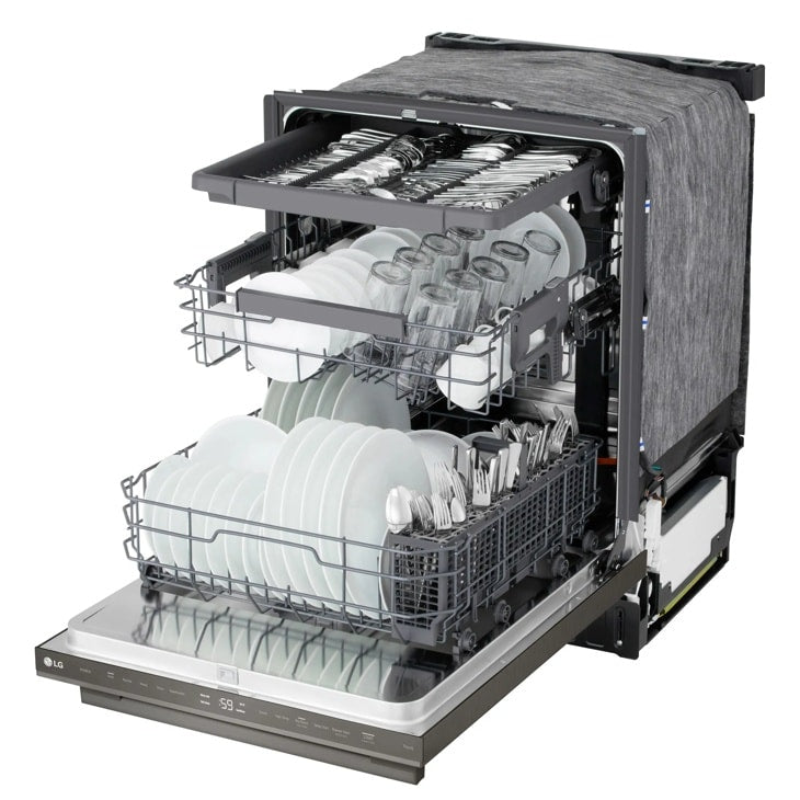 24" Top Control Dishwasher, FlushFit, 1-Hour Wash & Dry, QuadWash Pro, Towel Bar Handle - (LDNTM545D)