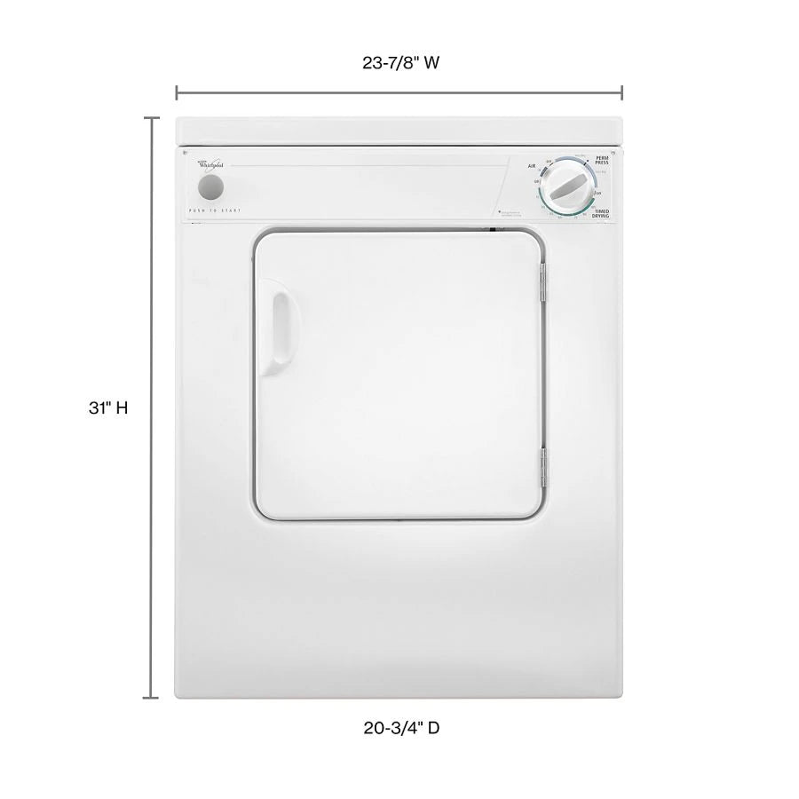 3.4 cu. ft. Compact Front Load Dryer with Flexible Installation - (LDR3822PQ)