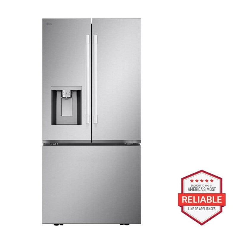 20 cu.ft. 3 Door French Door, 33 Wide Counter Depth MAX, Slim In Door Ice and Water dispenser, Dual Ice, New Hybrid Handle - (LF20G6331S)