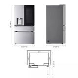 29 cu. ft. Smart InstaView(R) Standard-Depth MAX(TM) 4-Door French Door Refrigerator with Full-Convert Drawer(TM) - (LF29S8250S) - LG
