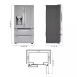 22 cu ft. Smart Counter Depth Double Freezer Refrigerator - (LMXC22626S)