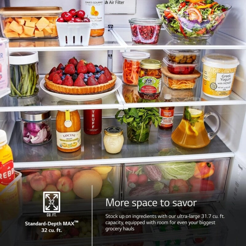 32 cu. ft. Smart Standard-Depth MAX™ French Door Refrigerator - (LRFLS3216S)