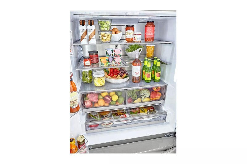 24 cu. ft. Smart French Door Counter-Depth Refrigerator - (LRFXC2406S) - LG