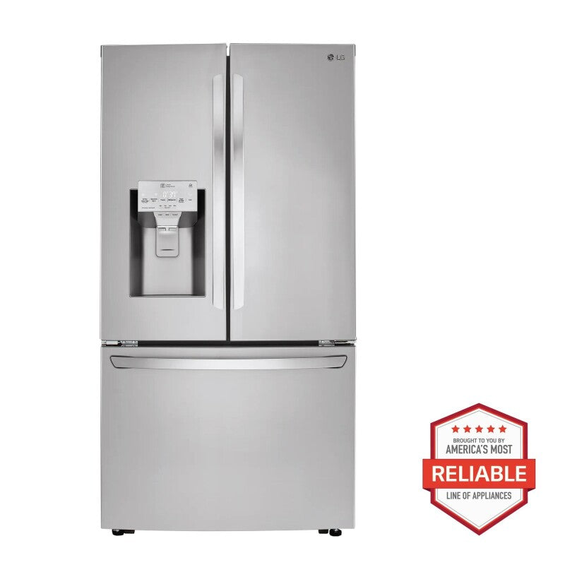 24 cu. ft. Smart French Door Counter-Depth Refrigerator - (LRFXC2406S) - LG