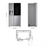 23 cu. ft. Smart Side-by-Side Counter-Depth InstaView® Refrigerator with Craft Ice™ - (LRSOC2306S)