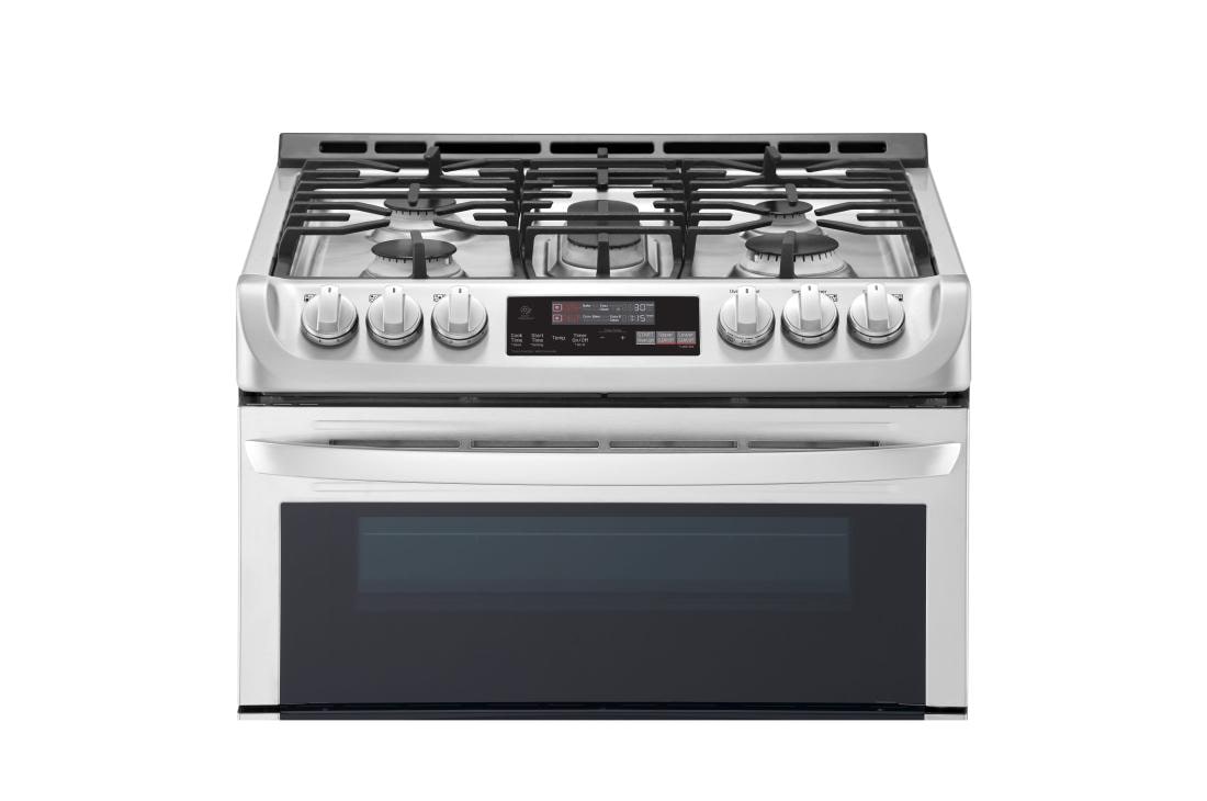 6.9 cu. ft. Smart wi-fi Enabled Gas Double Oven Slide-In Range with ProBake Convection(R) and EasyClean(R) - (LTG4715ST) - LG