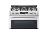 6.9 cu. ft. Smart wi-fi Enabled Gas Double Oven Slide-In Range with ProBake Convection(R) and EasyClean(R) - (LTG4715ST) - LG
