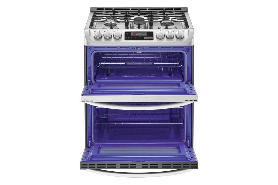 6.9 cu. ft. Smart wi-fi Enabled Gas Double Oven Slide-In Range with ProBake Convection(R) and EasyClean(R) - (LTG4715ST) - LG