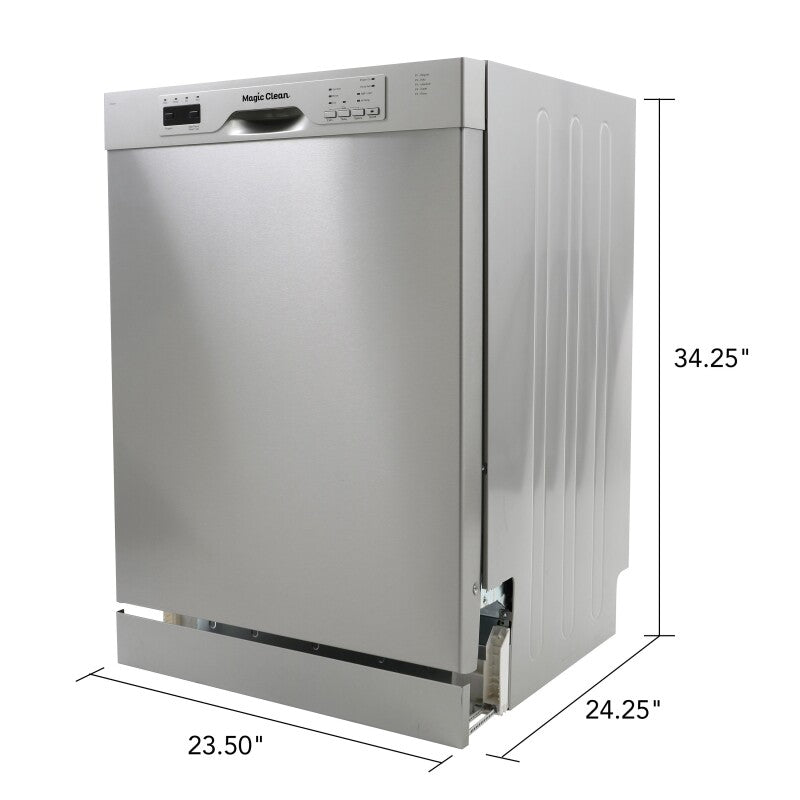Magic Clean 24" Built In Dishwasher - (MCDW24SI) - AVANTI