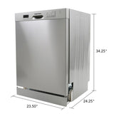 Magic Clean 24" Built In Dishwasher - (MCDW24SI) - AVANTI