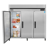 Maxx Cold Triple Door Reach-In Freezer, Top Mount, 72 cu. ft., Energy Star, Stainless Steel - (MCFT72FDHC)