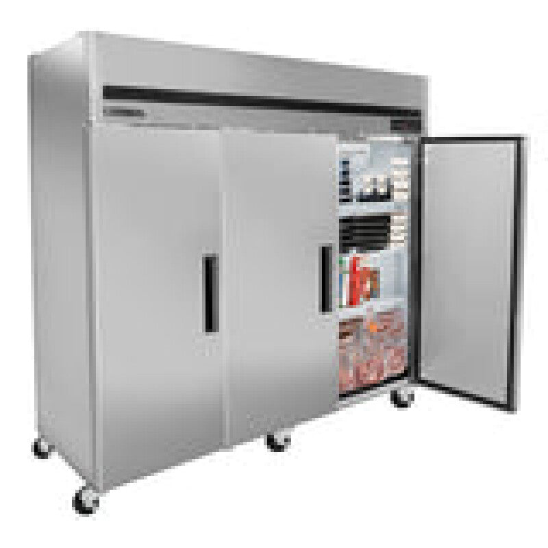 Maxx Cold Triple Door Reach-In Freezer, Top Mount, 72 cu. ft., Energy Star, Stainless Steel - (MCFT72FDHC)