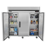 Maxx Cold Triple Door Reach-In Refrigerator, Top Mount, 72 cu. ft. in Stainless Steel - (MCRT72FDHC)