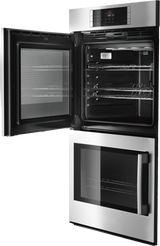 Bosch HBLP651LUC double wall oven interior with side opening door open