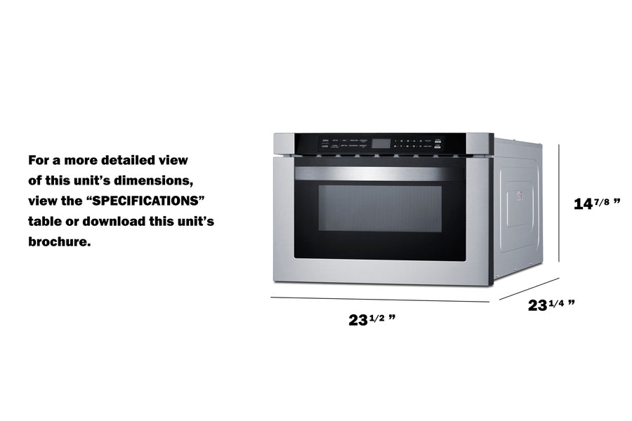 24" Wide Built-in Drawer Microwave - (MDR245SS)