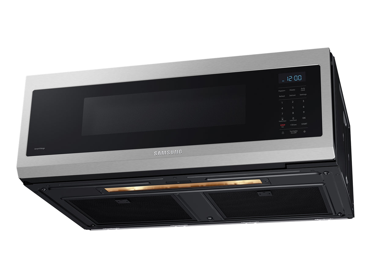 1.1 cu. ft. Smart SLIM Over-the-Range Microwave with 400 CFM Hood Ventilation, Wi-Fi & Voice Control - (ME11A7510DSAA)