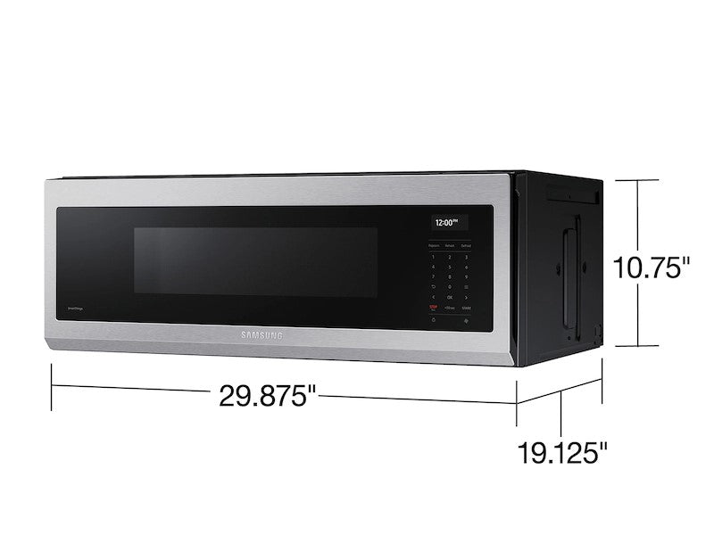 1.1 cu. ft. Smart SLIM Over-the-Range Microwave with 550 CFM Hood Ventilation, Wi-Fi & Voice Control - (ME11A7710DSAA)
