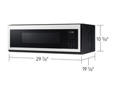 1.1 cu. ft. Bespoke Smart SLIM Over-the-Range Microwave with 400 CFM Hood Ventilation, Wi-Fi & Voice Control in White Glass - (ME11CB751012AA) - SAMSUNG