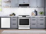 1.1 cu. ft. Bespoke Smart SLIM Over-the-Range Microwave with 400 CFM Hood Ventilation, Wi-Fi & Voice Control in White Glass - (ME11CB751012AA) - SAMSUNG