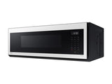 1.1 cu. ft. Bespoke Smart SLIM Over-the-Range Microwave with 400 CFM Hood Ventilation, Wi-Fi & Voice Control in White Glass - (ME11CB751012AA) - SAMSUNG