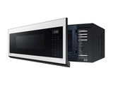 1.1 cu. ft. Bespoke Smart SLIM Over-the-Range Microwave with 400 CFM Hood Ventilation, Wi-Fi & Voice Control in White Glass - (ME11CB751012AA) - SAMSUNG