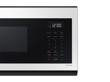 1.1 cu. ft. Bespoke Smart SLIM Over-the-Range Microwave with 400 CFM Hood Ventilation, Wi-Fi & Voice Control in White Glass - (ME11CB751012AA) - SAMSUNG