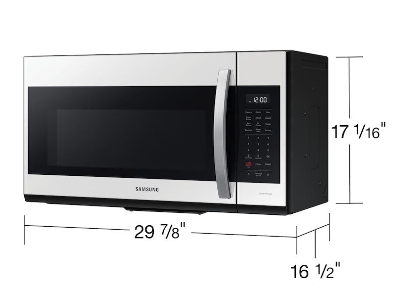 Bespoke Smart 1.9 cu. ft. Over-the-Range Microwave with Sensor Cook in White Glass - (ME19CB704112AA) - SAMSUNG