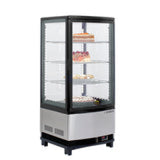 Maxx Cold 4-Sided Glass Merchandiser Refrigerator, Countertop/Floor Display, Black/Stainless Steel - (MECR31D)