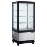 Maxx Cold 4-Sided Glass 2-Dr P/T Merchandiser Refrigerator, Countertop/Floor, Black/Stainless Steel - (MECR32D)